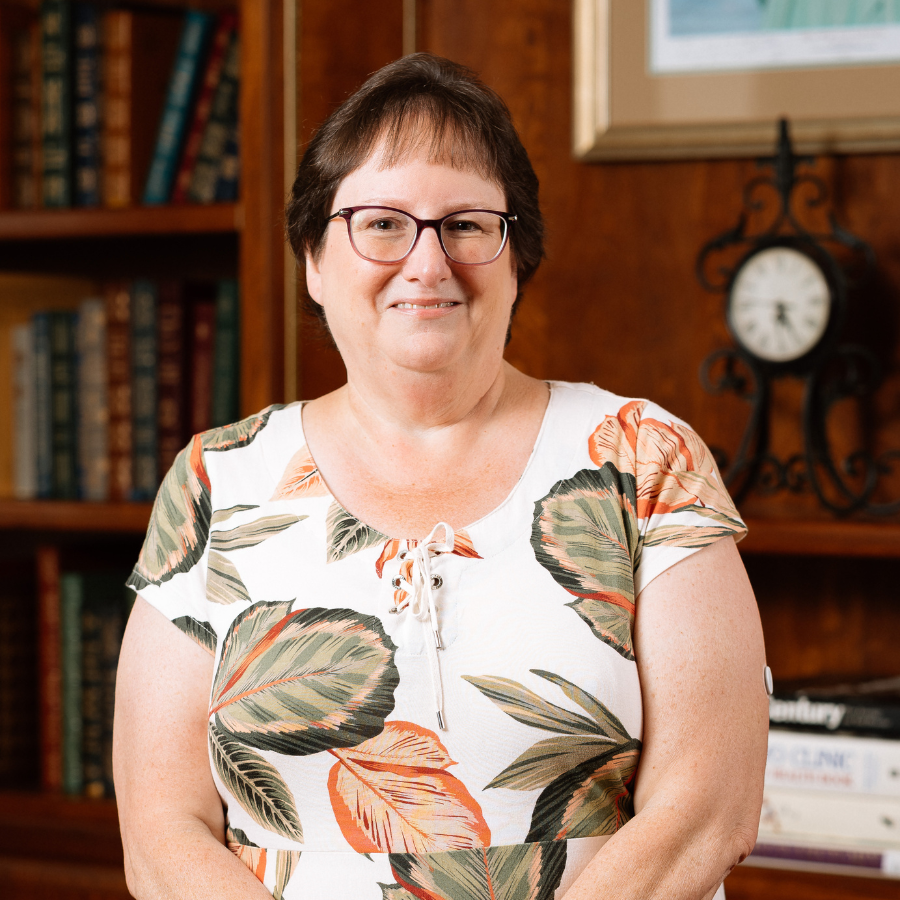 Karen Mahan, Finance Manager at 10 Wilmington Place, smiles for the camera