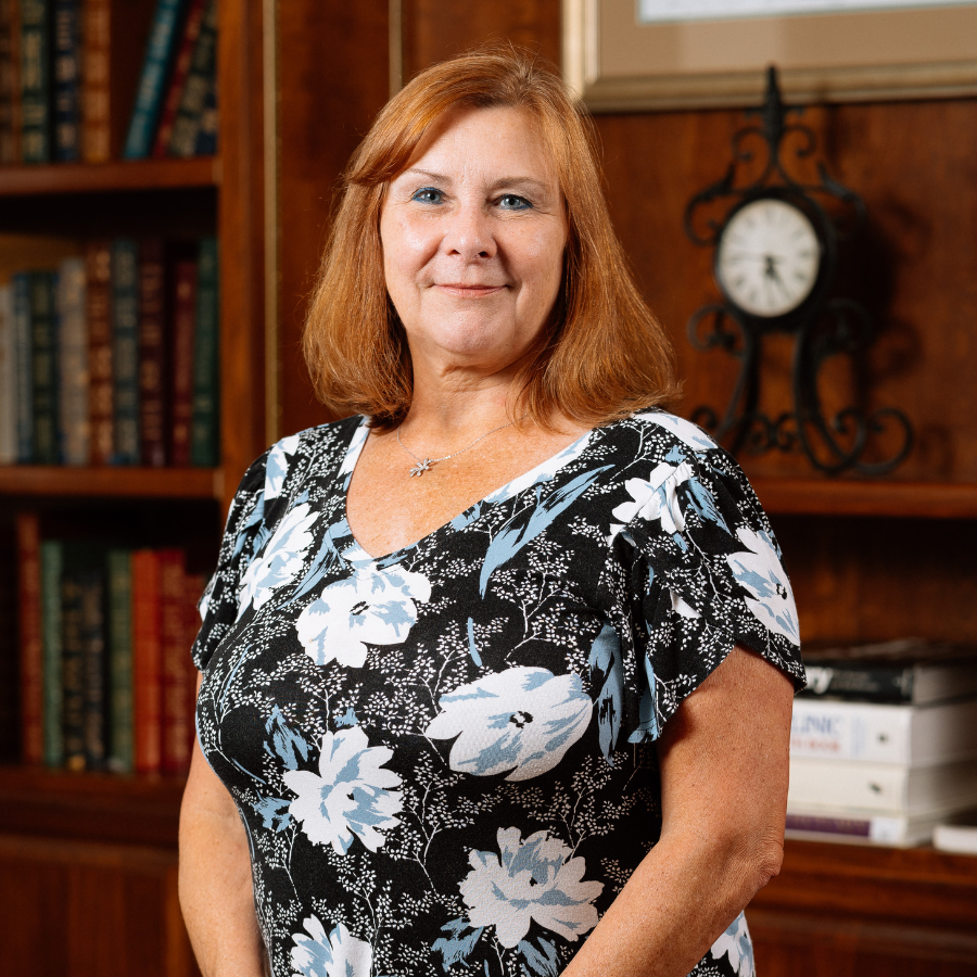 Jill Bachelder, Financial Specialist at 10 Wilmington Place, smiles for the camera