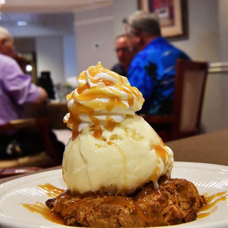 A delicous serving of dessert for residents at 10 Wilmington Place