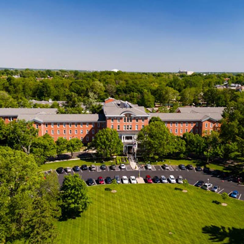 overhead view of 34 acre campus at 10 wilmington place in Dayton, Ohio