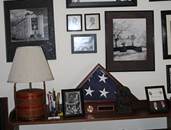 Jim's room decor at 10 Wilmington Place Senior Living