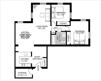 10 Wilmington Place 2 Bedroom floor plan option 1 of 12 10 Wilmington Place 2 Bedroom floor plan option 1 of 12